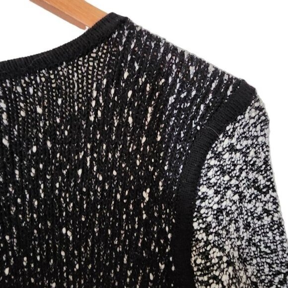 Calvin Klein Black & White Knit Sweater Tweed Color Block‎ size S Small - Picture 11 of 11